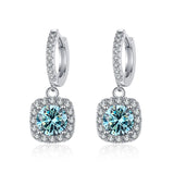 S925 Moissanite Round Cut Hoop Earrings