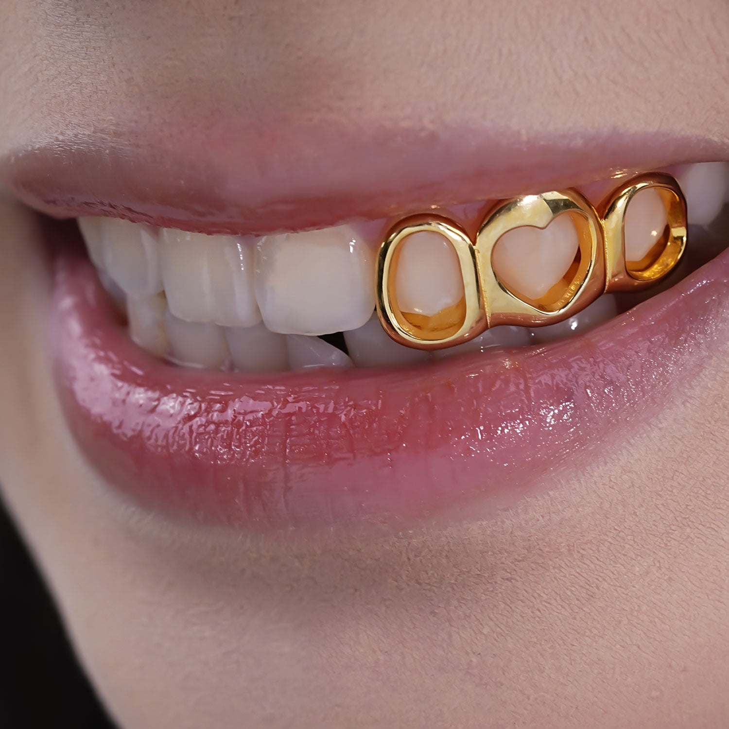 Custom 3 Teeth Open Face Grillz