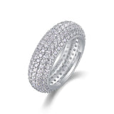 Moissanite Five Row Pave Setting Ring