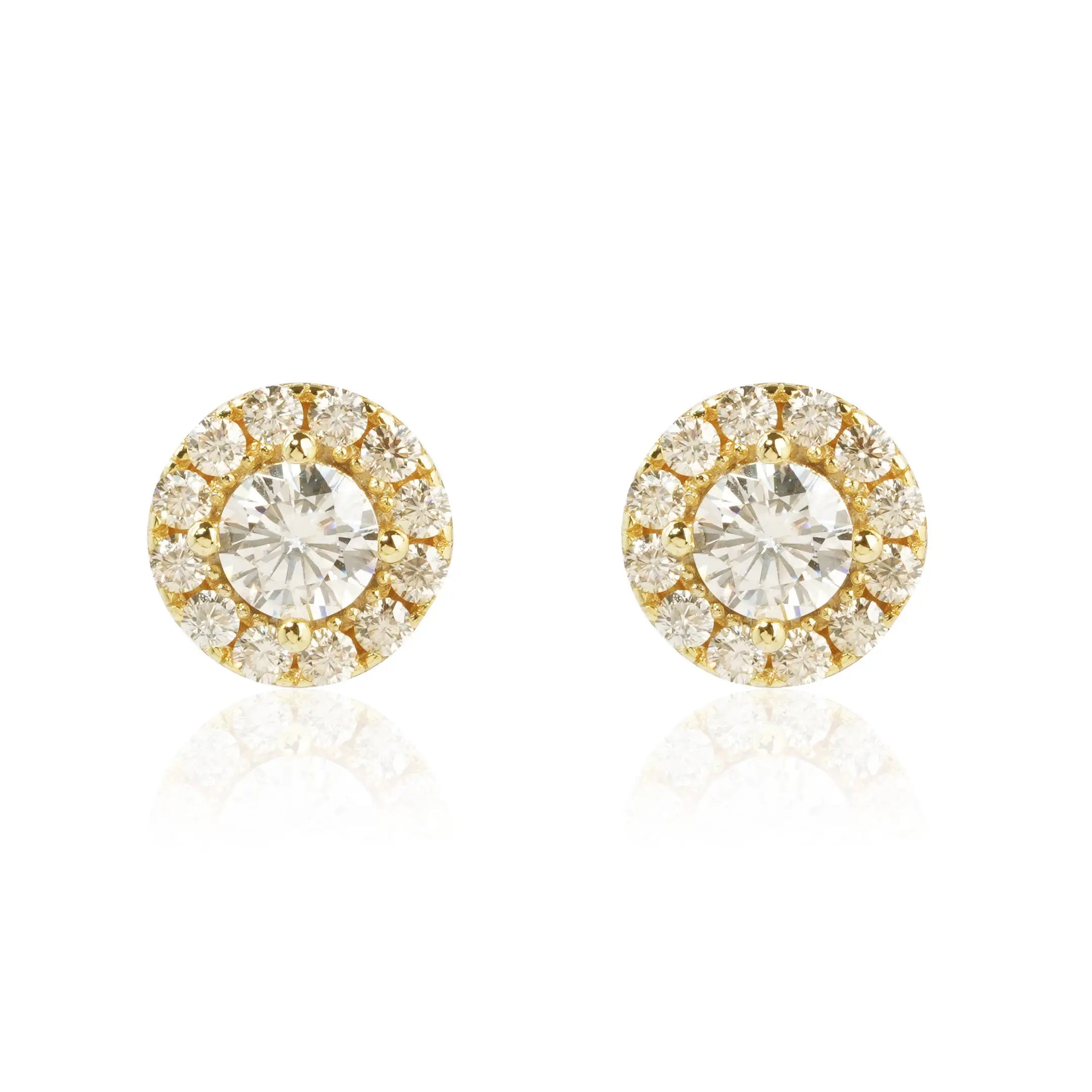 S925 Silver Moissanite Cluster Solitaire Earrings