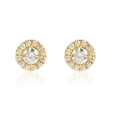 S925 Silver Moissanite Cluster Solitaire Earrings