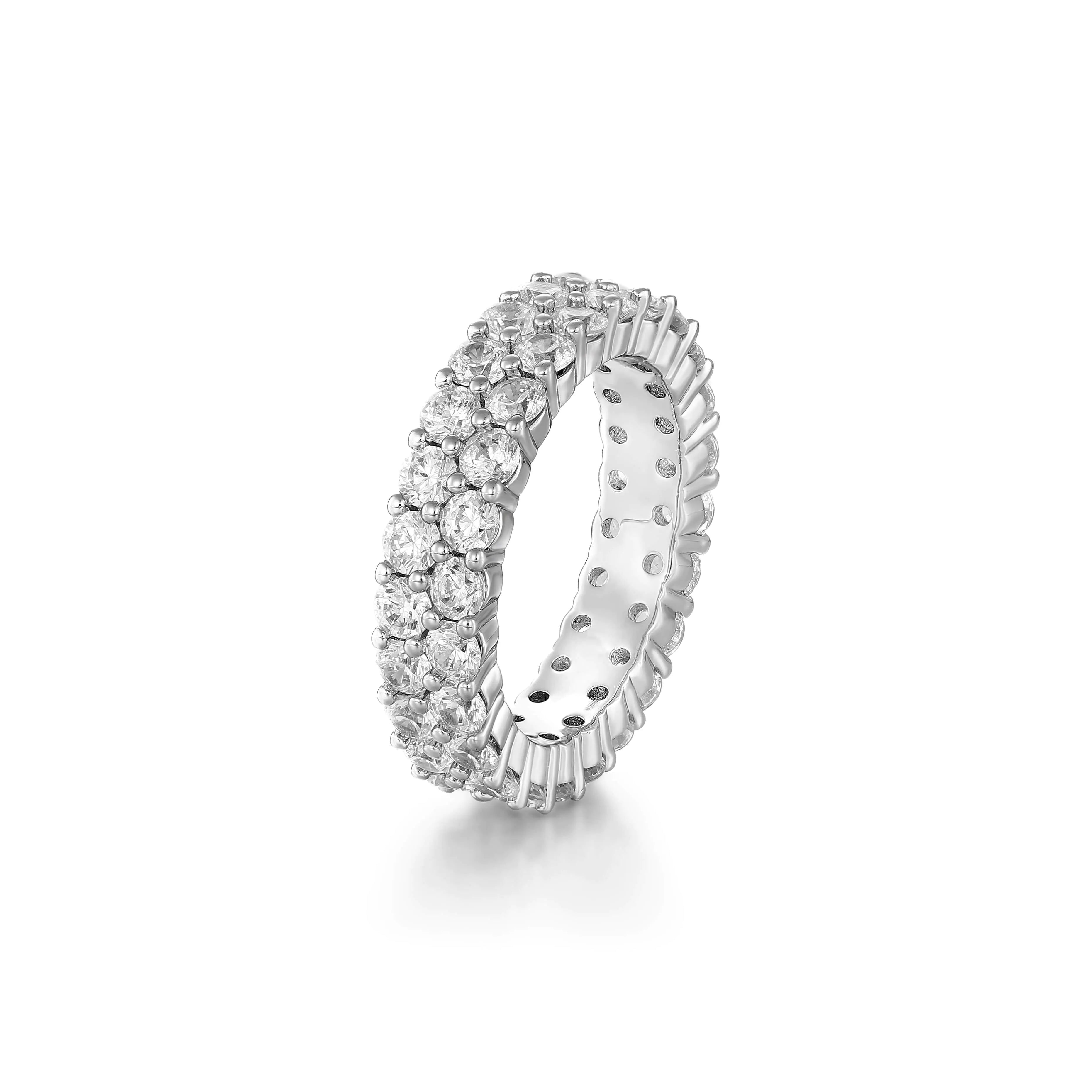 6mm Two Row Moissanite Eternity