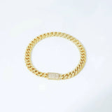 Iced Clasp Prong Miami Cuban Bracelet