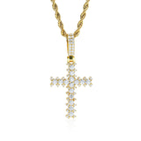 S925 Moissanite Spiked Cross Pendant