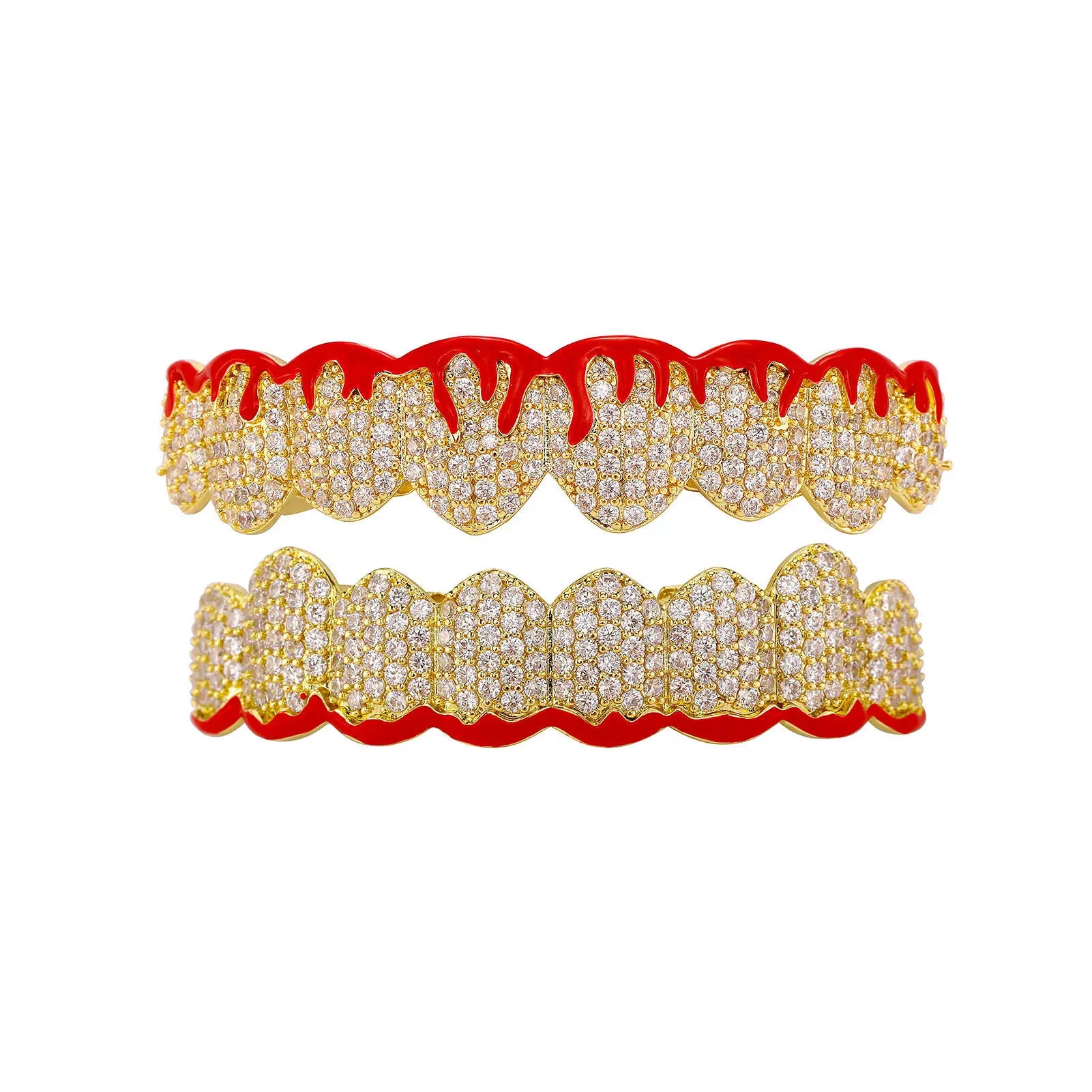 Custom Bloodshed Enamel Iced Grillz