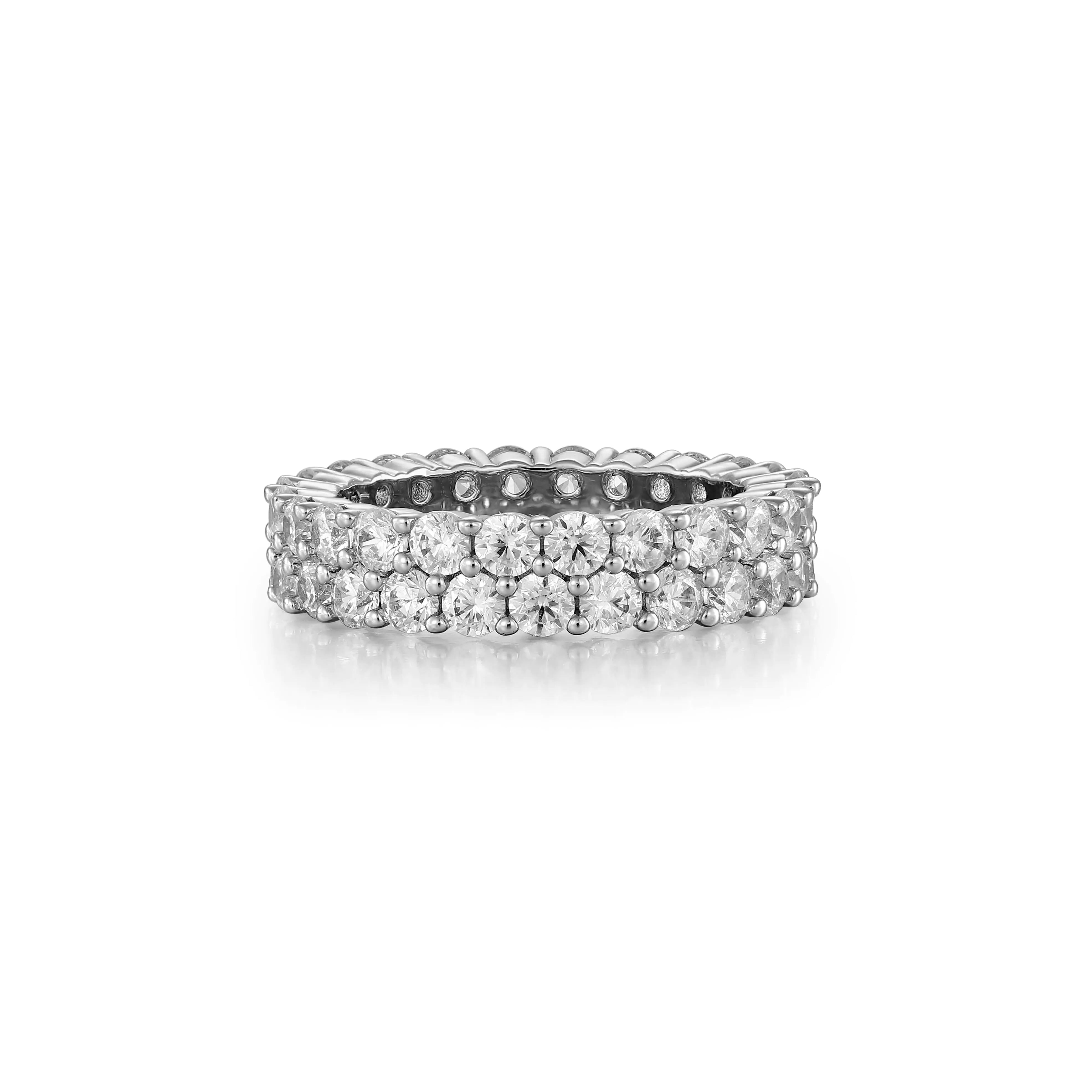 6mm Two Row Moissanite Eternity