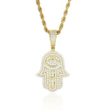 S925 Moissanite Hamsa Pendant