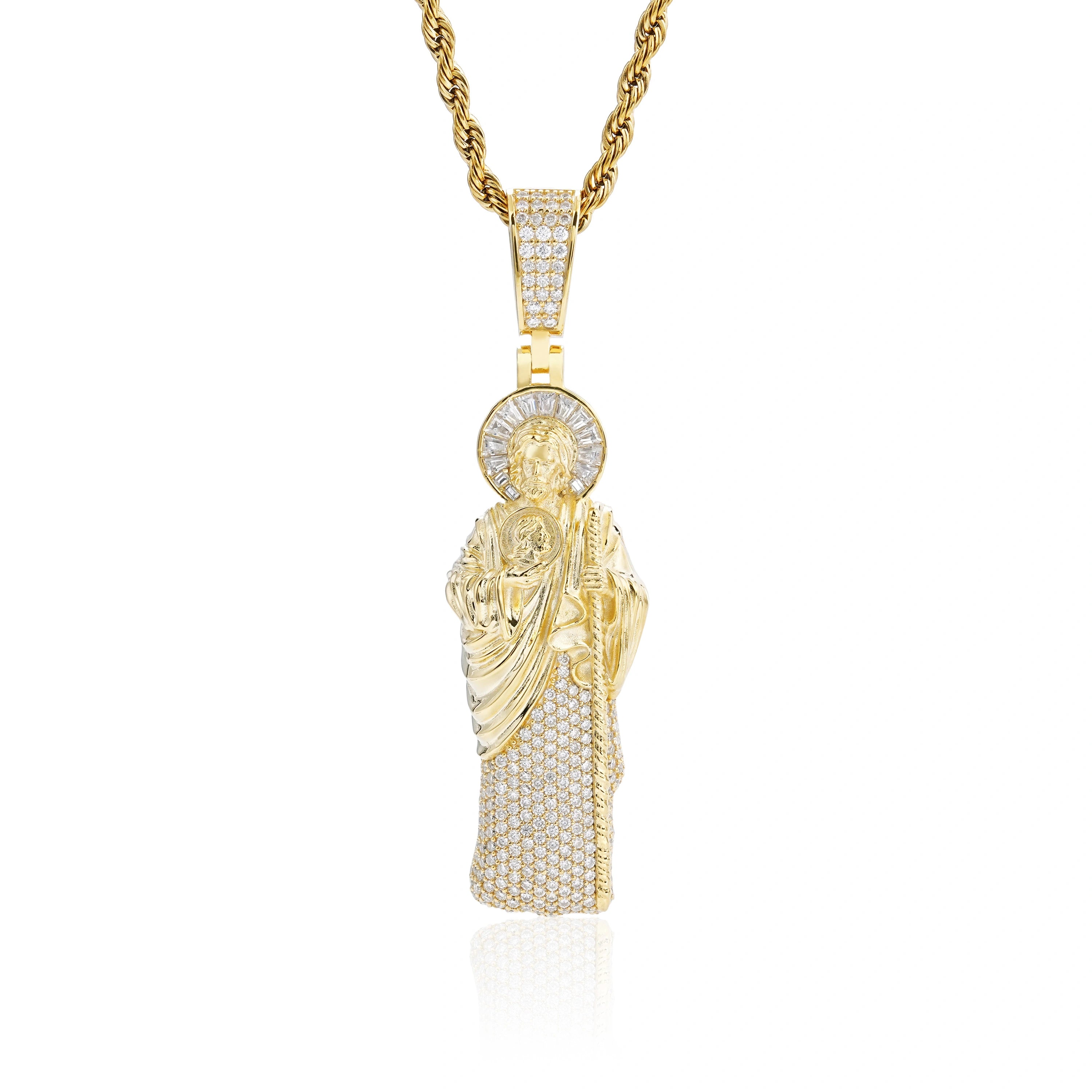 S925 Moissanite Jesus Pendant