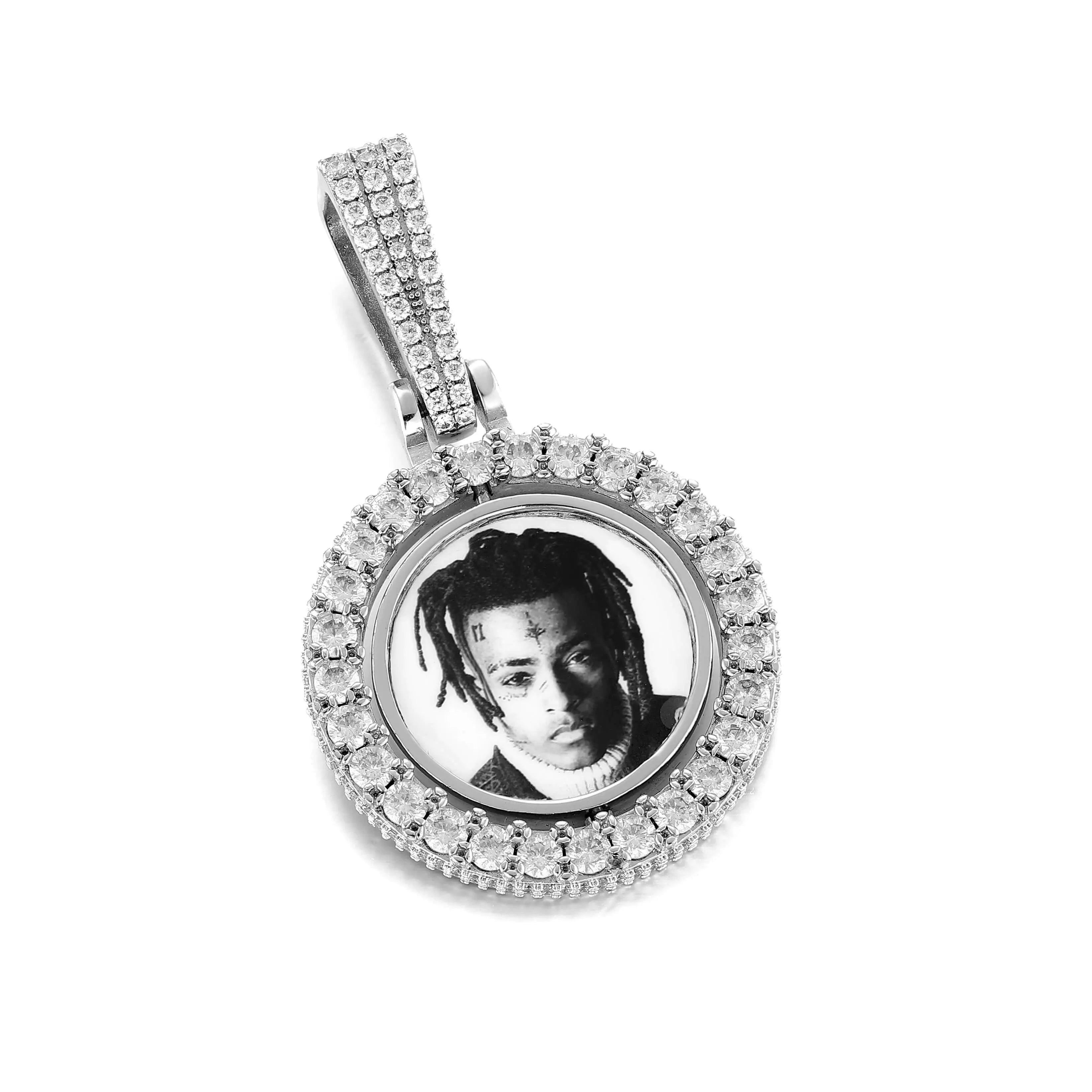 Custom Double Sided Rotating Photo Pendant