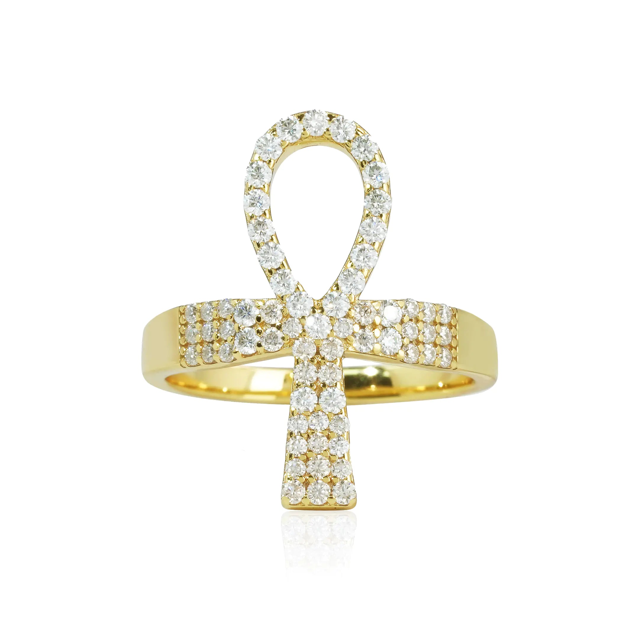 S925 Moissanite Ankh Ring