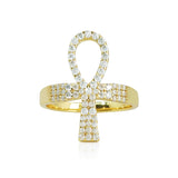 S925 Moissanite Ankh Ring