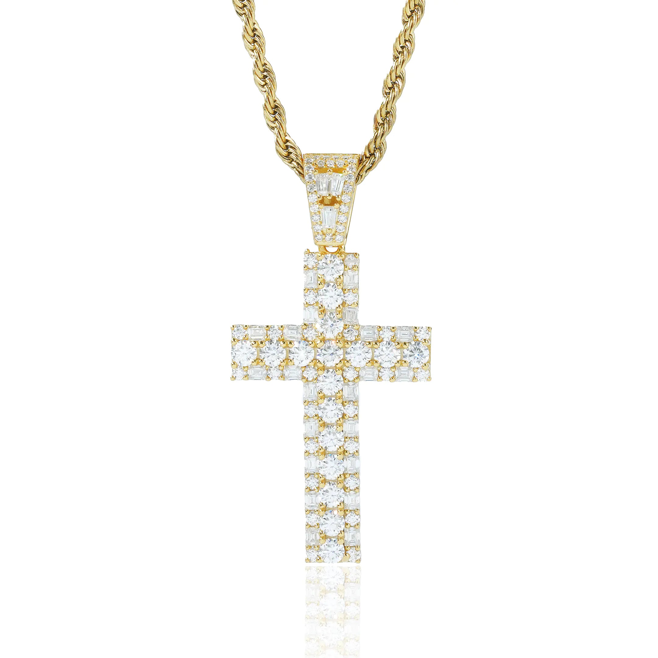 S925 Moissanite Cross Pendant