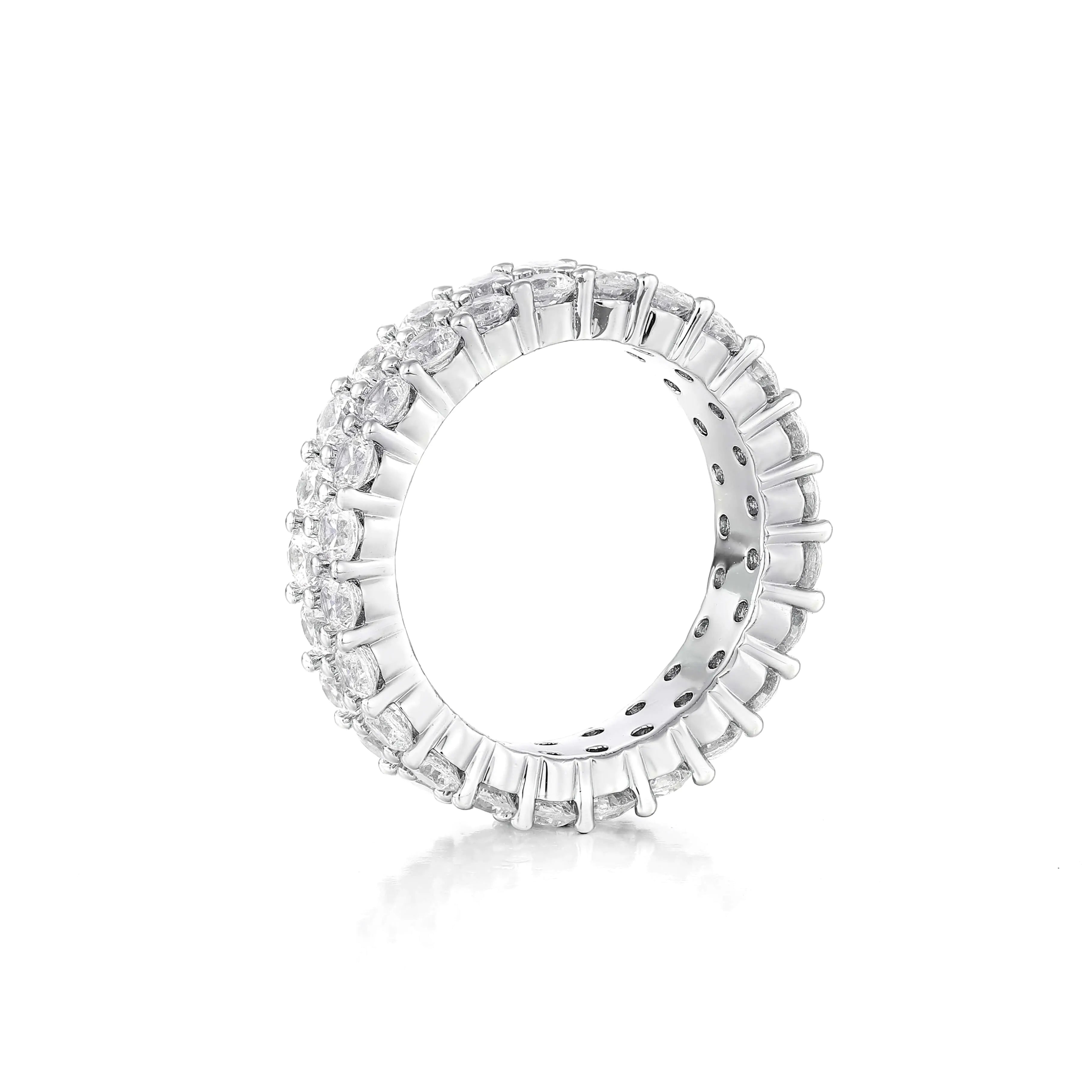 6mm Two Row Moissanite Eternity