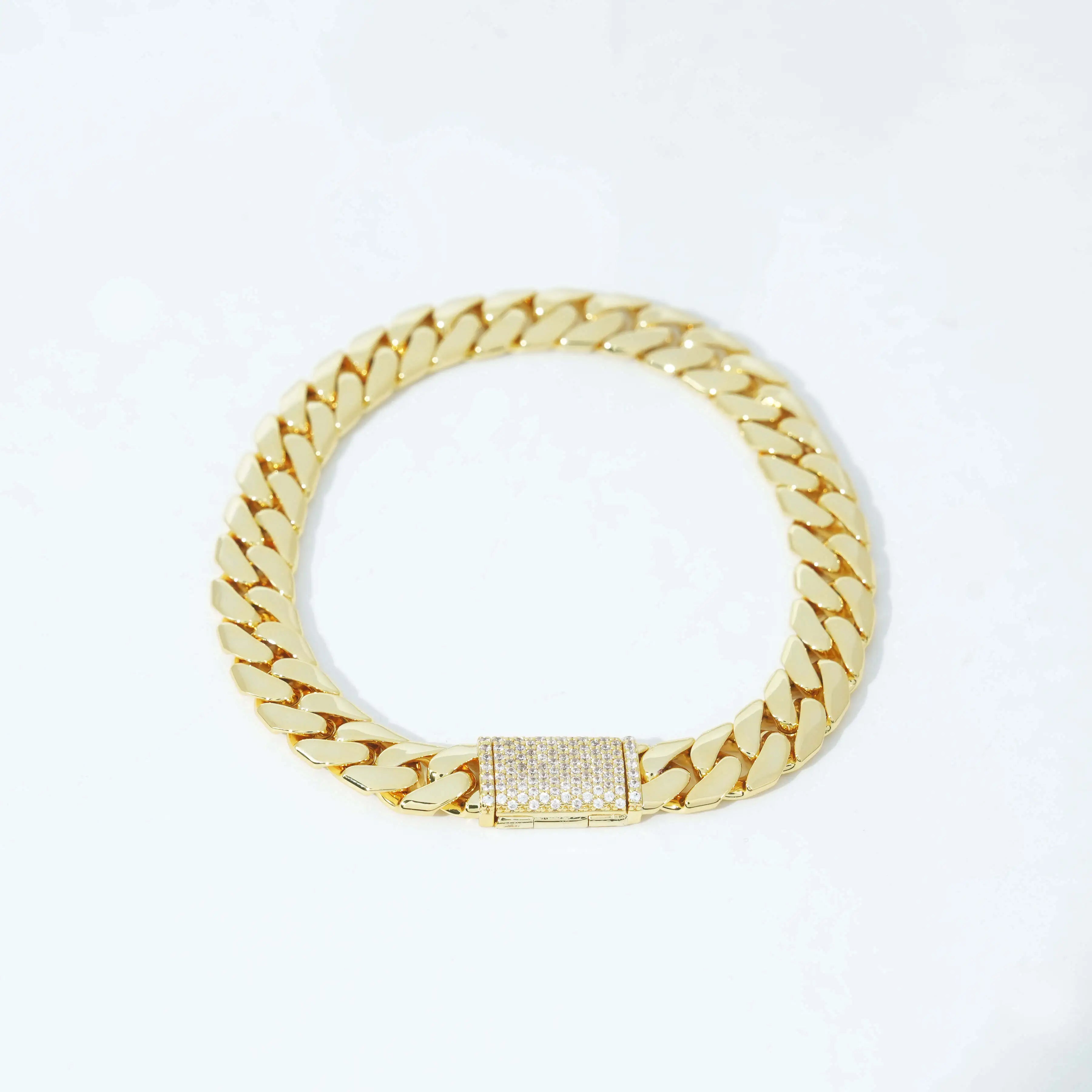 Iced Clasp Prong Miami Cuban Bracelet