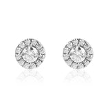 S925 Silver Moissanite Cluster Solitaire Earrings