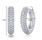 S925 Moissanite Bubble Row Hoop Earrings