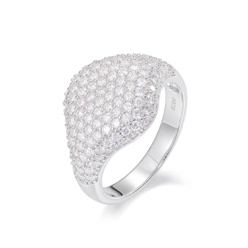 S925 Moissanite Honeycomb Setting Ring