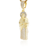 S925 Moissanite Jesus Pendant