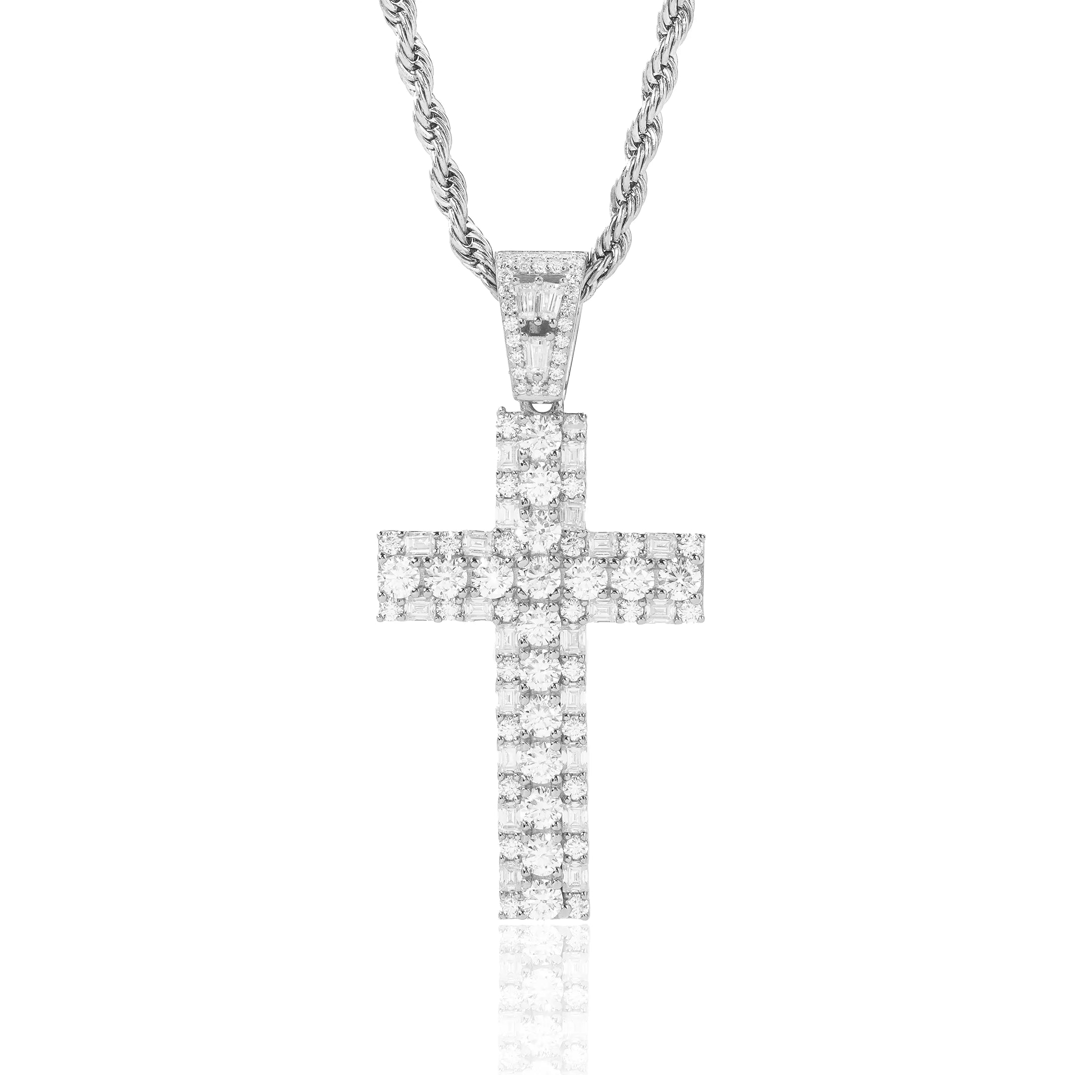 S925 Moissanite Cross Pendant