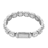 S925 Moissanite Clustered Tennis Bracelet