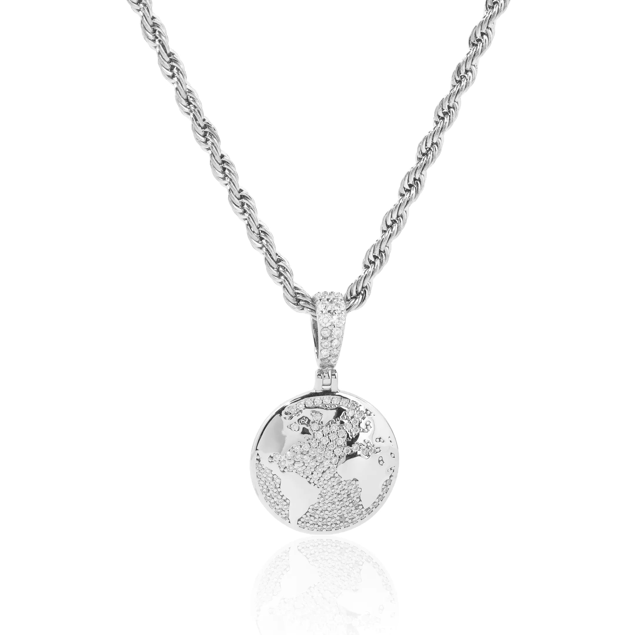 S925 Moissanite Globe Pendant