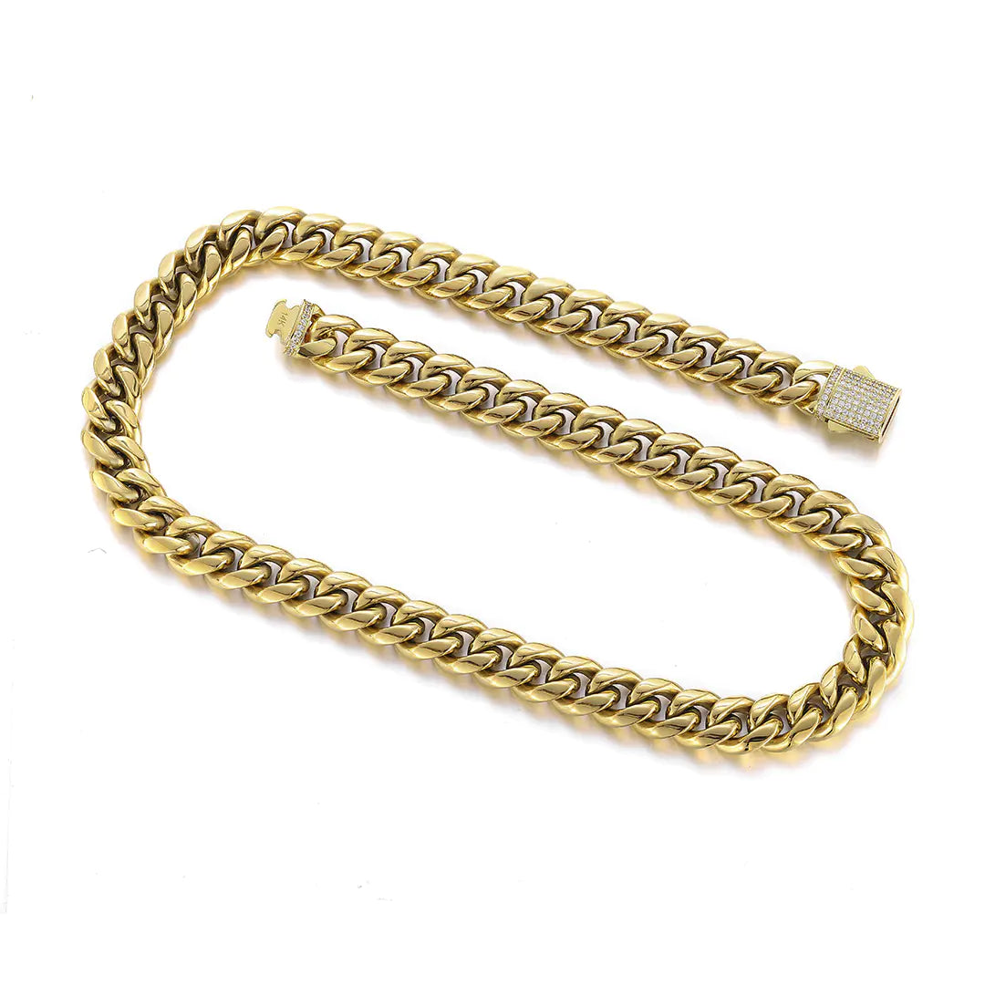 Iced Out Clasp Miami Cuban Link Chain