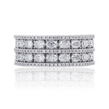 S925 Oval Moissanite Five Row Ring