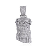 Iced Clover Crown Jesus Pendant