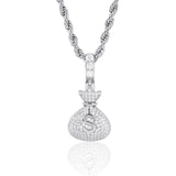 S925 Moissanite Mini Money Bag Pendant