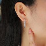 S925 Moissanite Hoop Earrings