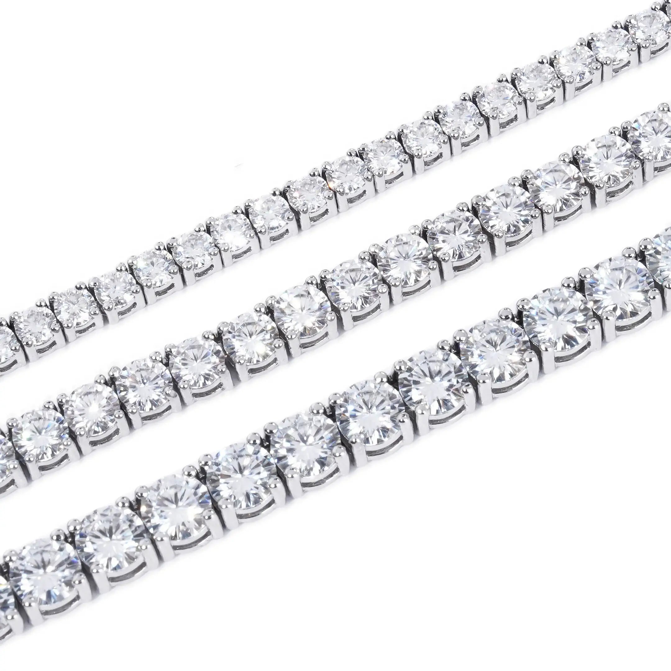 S925 Silver Moissanite Tennis Chain