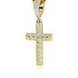 S925 Moissanite Cablee Cross Pendant