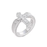 S925 Moissanite Orthodox Cross Ring