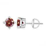 S925 Rare Color Moissanite Stud Earrings