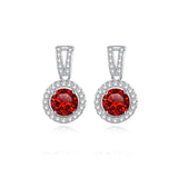 S925 Moissanite Round Cut Hola Dangly Earrings