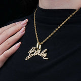 Custom Cursive Letter Pendant