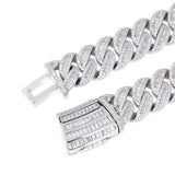 S925 Moissanite Baguette Cuban Chain