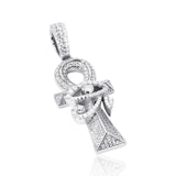 S925 Moissanite Evil Eyes Ankh Pendant