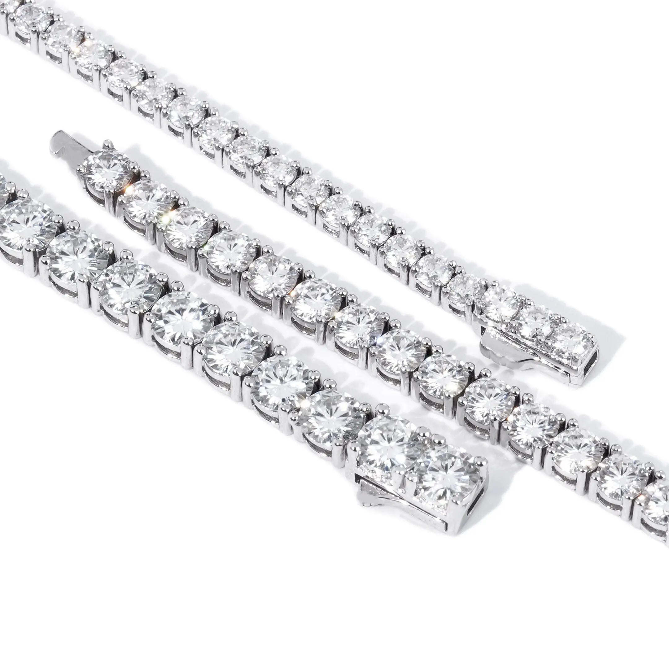 S925 Silver Moissanite Tennis Chain