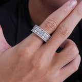 S925 Oval Moissanite Five Row Ring