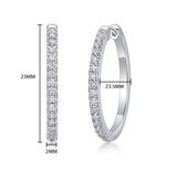 S925 Moissanite Huggie Hoop Earrings