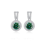 S925 Moissanite Round Cut Hola Dangly Earrings