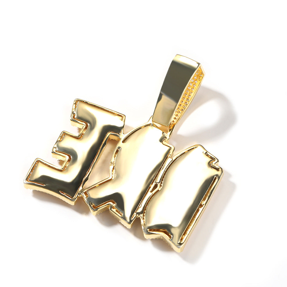 Custom Double Layer Letter Pendant