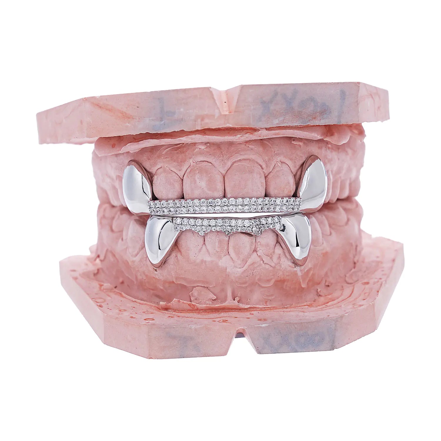 Custom Iced Bar With Polished Fang Grillz