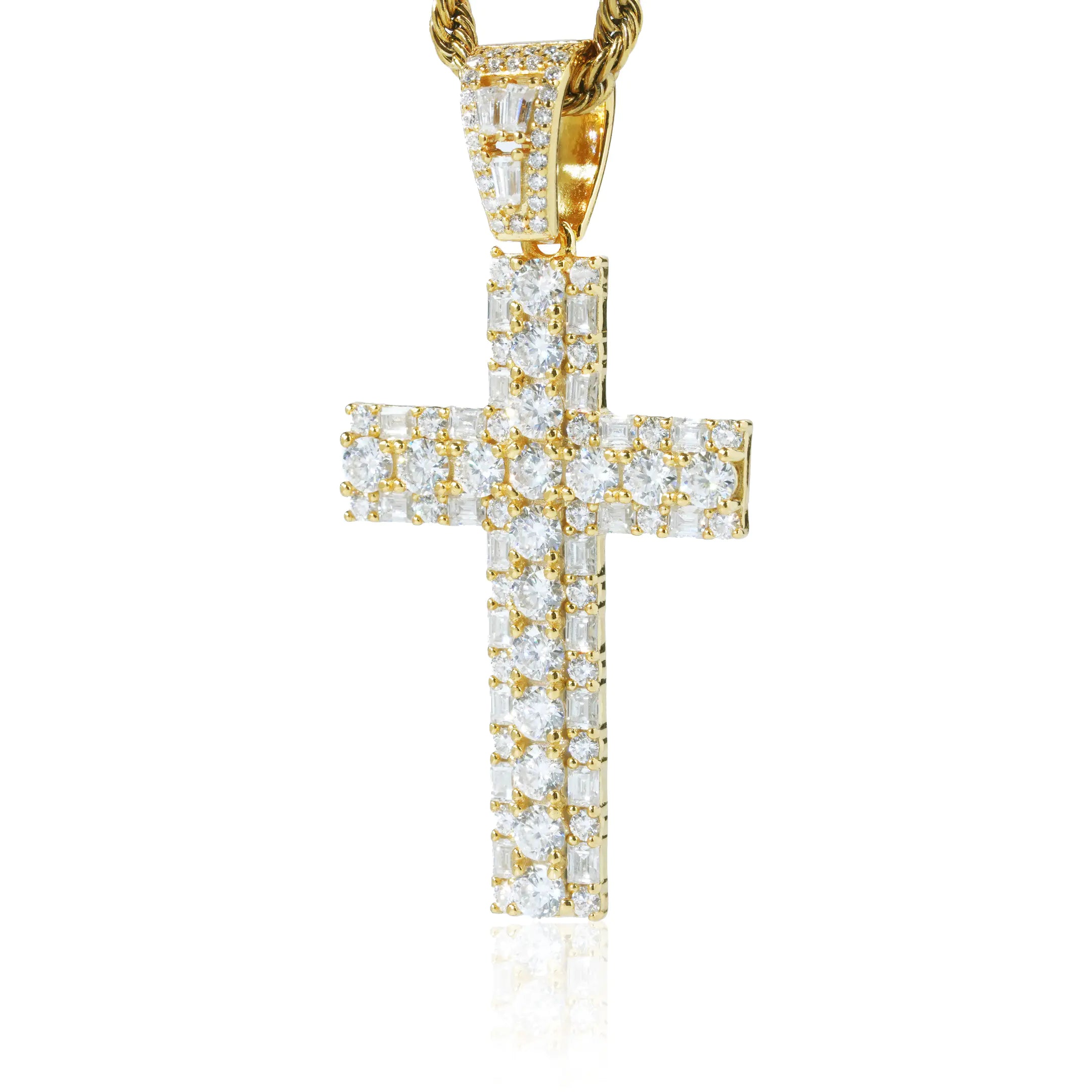 S925 Moissanite Cross Pendant