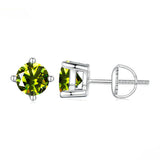 S925 Rare Color Moissanite Stud Earrings