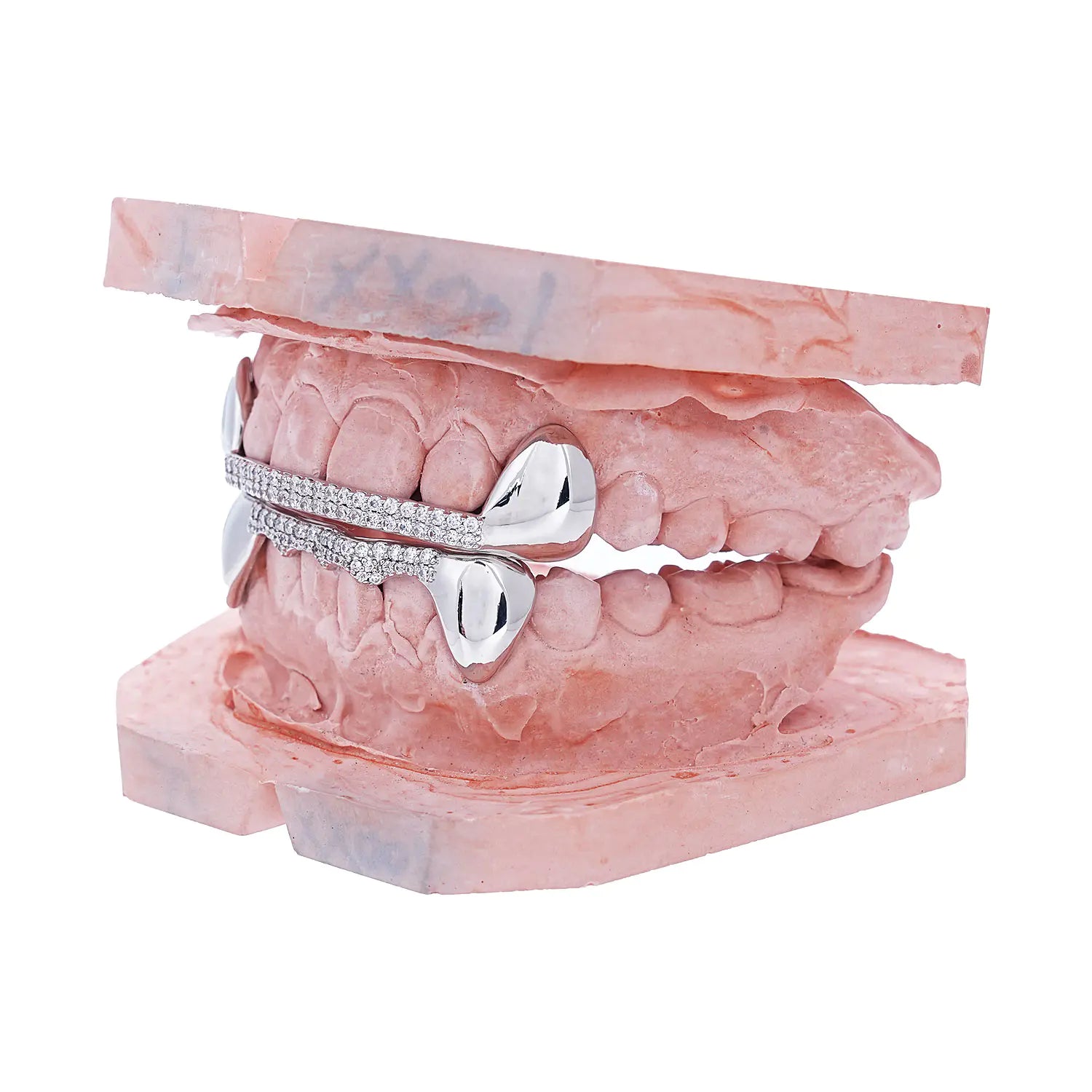 Custom Iced Bar With Polished Fang Grillz