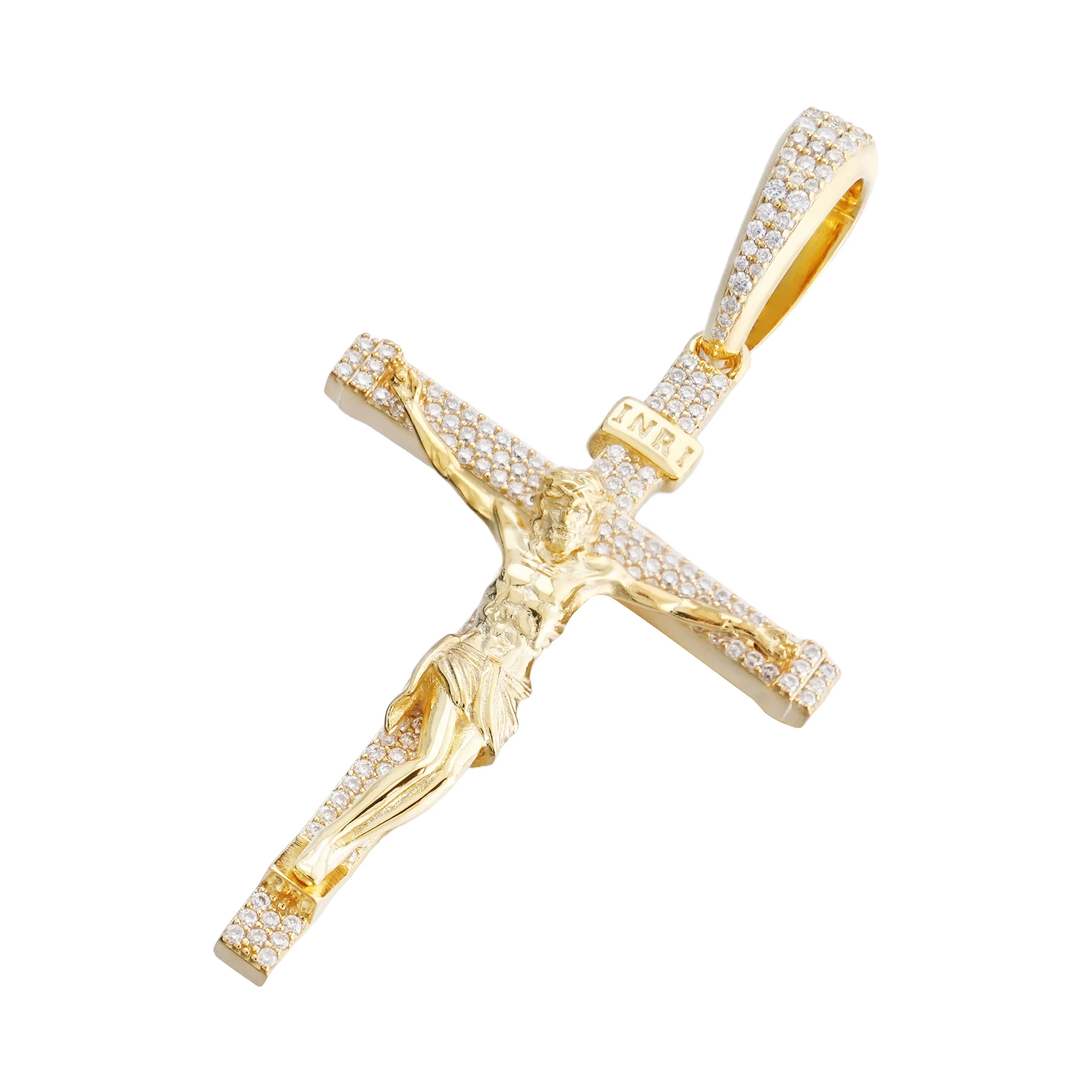 S925 Moissanite Jesus Cross Pendant