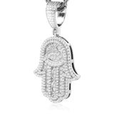 S925 Moissanite Hamsa Pendant