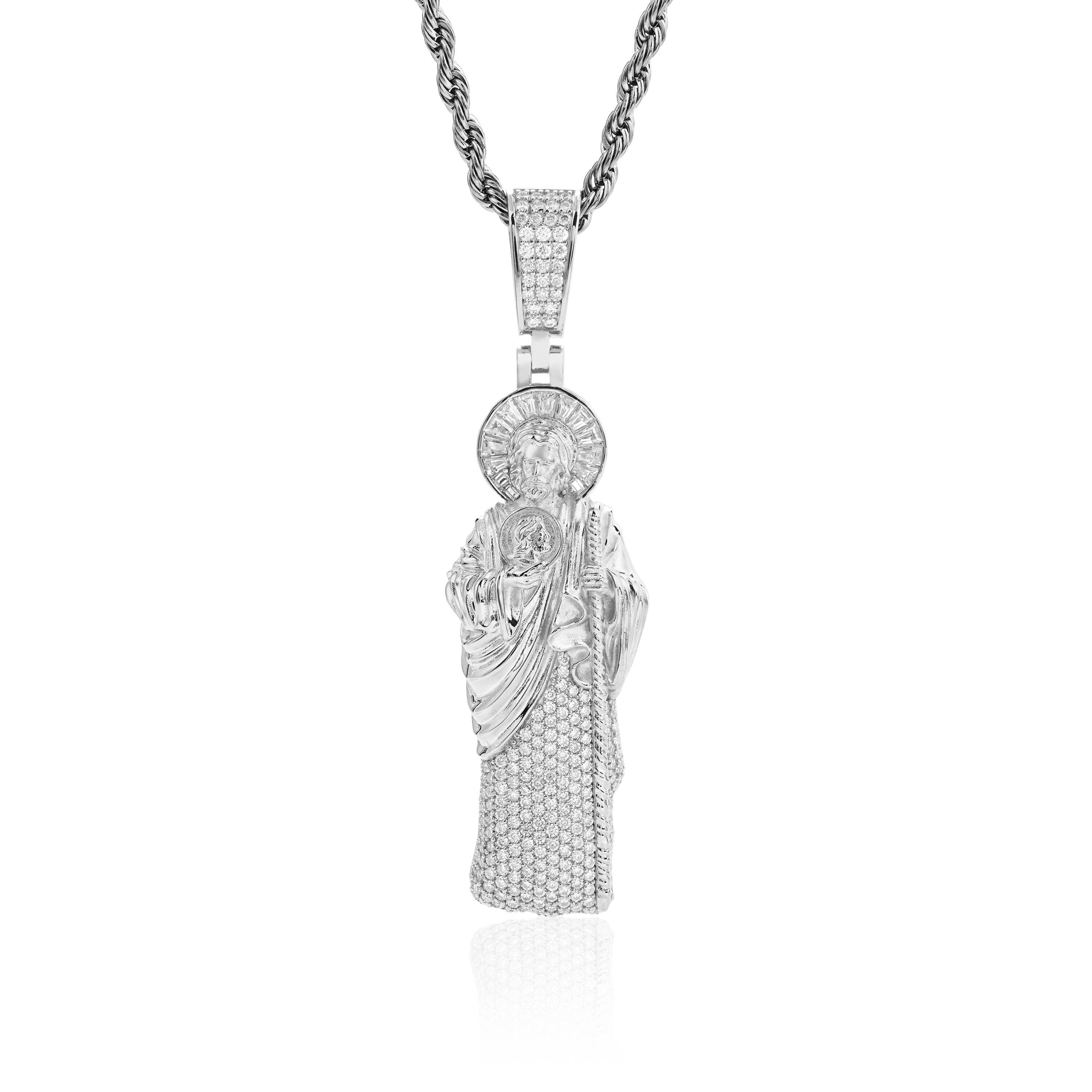 S925 Moissanite Jesus Pendant